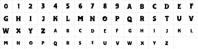 Adelard Demo Regular  glyph index