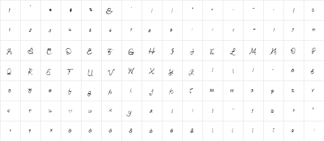 Betterday Demo Regular  glyph index