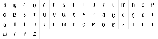 Rotter Bradly FREE Regular  glyph index