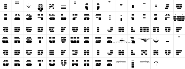 Space Cruiser Gradient Gradient  glyph index