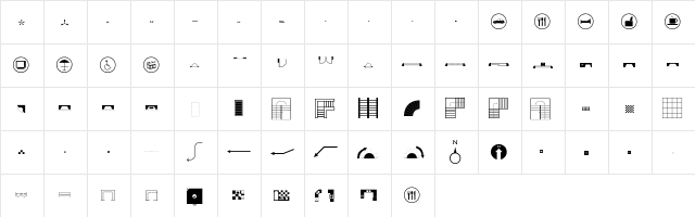 HomePlanning2 Regular  glyph index