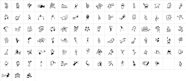 Mini Pics Mardi Gras Hop  glyph index