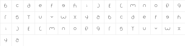 karitza Regular  glyph index