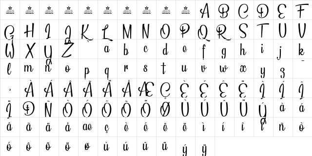 Beautiful People Personal Use Regular  glyph index