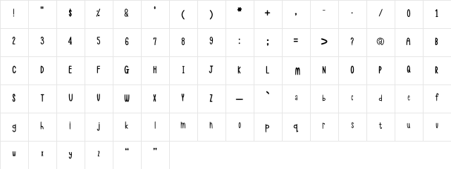 hello giraffe! Medium  glyph index