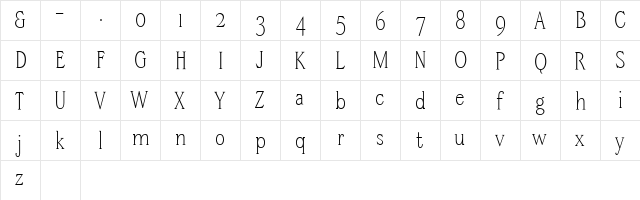 SteppITCStd-Light xPDF Regular  glyph index