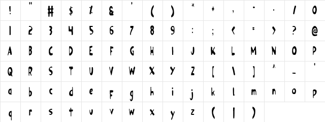 Ozymandias Condensed Condensed  glyph index