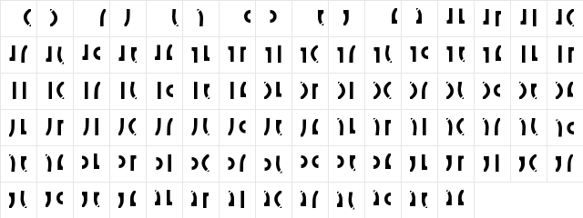 CelticKnotsVert Medium  glyph index