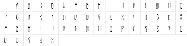 GradlMonogrammeOne Regular  glyph index