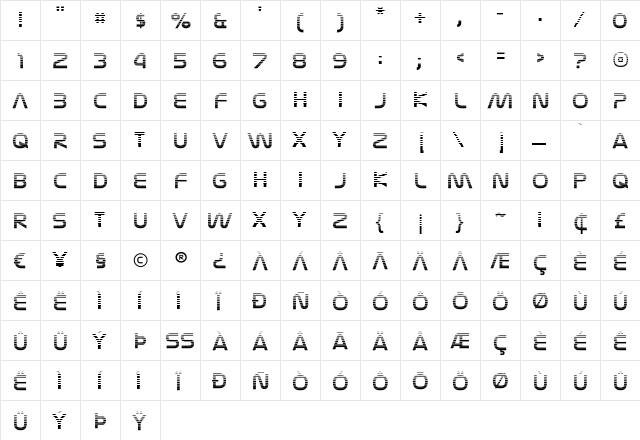 Nasalization Video Regular  glyph index