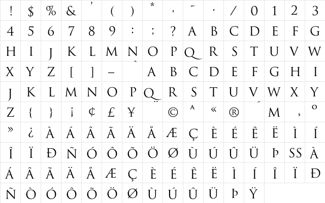 Dwitan-Normal Regular  glyph index