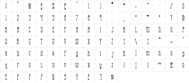 Combustion Tall BRK Normal  glyph index