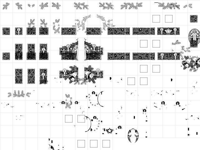 ASTYPE Ornaments Christmas A  glyph index