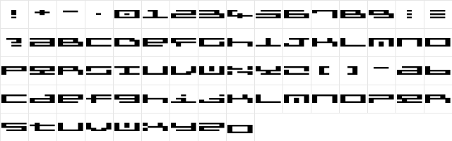 Formant237Plain Regular  glyph index