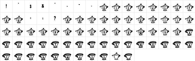 mzw teaparty Regular  glyph index