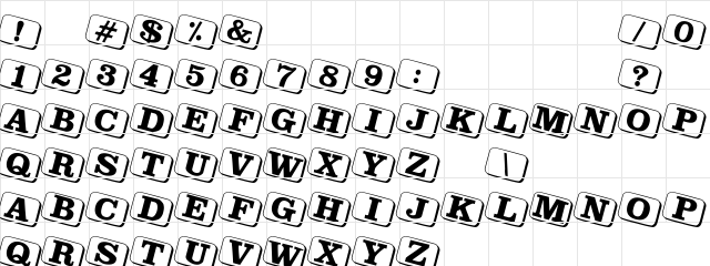 Flashy Folks Regular  glyph index