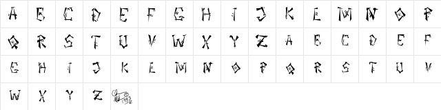 OrientOne Regular  glyph index