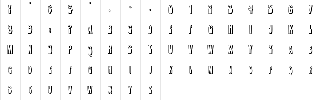 Buxton Regular  glyph index