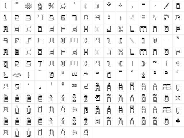 Election Day 3D Regular  glyph index
