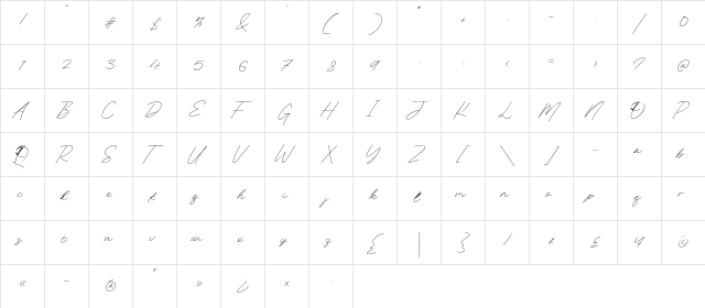 Gingle Snowland Regular  glyph index
