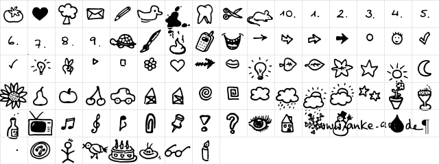 BulletMix Regular  glyph index
