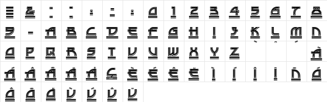 Drive-Thru Regular  glyph index