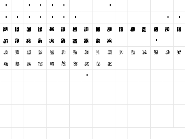 Afrika Phunny Phauna Demo Regular  glyph index