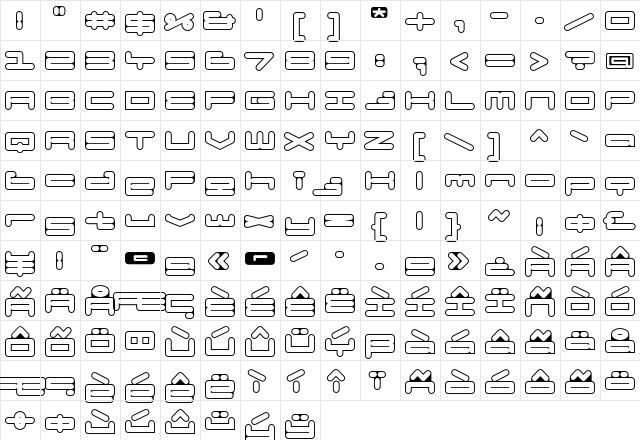BadExcuse Regular  glyph index