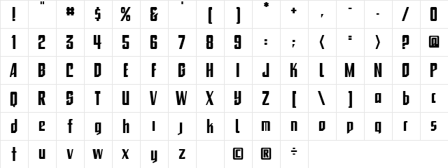 CCToBeContinued Bold  glyph index