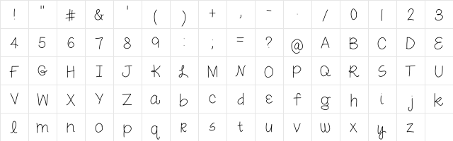midnight snacks Medium  glyph index
