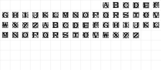 AromatCapsSSK Regular  glyph index