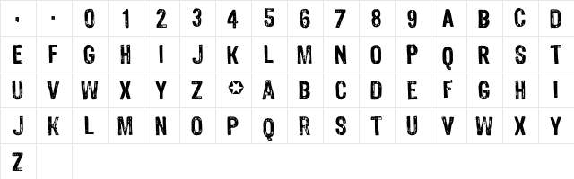 4990810 Regular  glyph index