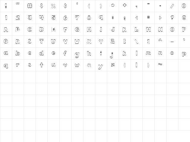 CK Single Serif Regular  glyph index