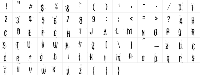 Fibyngerowa Regular  glyph index