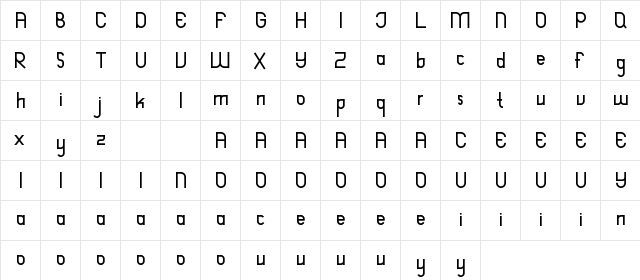 Reyburn Demo Regular  glyph index