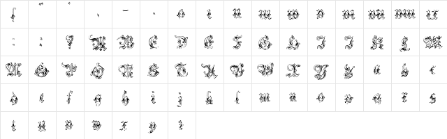 Strelsau Regular  glyph index