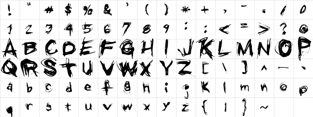 Ringfinger Regular  glyph index