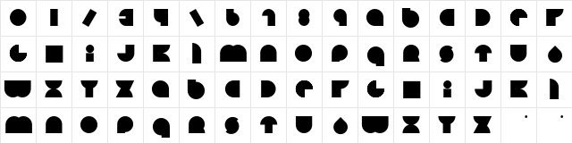 HAPPYLOVERSTOWN.EU - Lovers Square Regular  glyph index