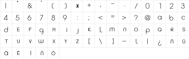 funk medium Medium  glyph index