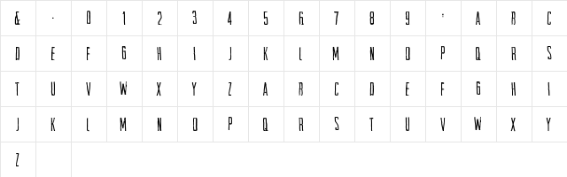 SpaceTransit Regular  glyph index