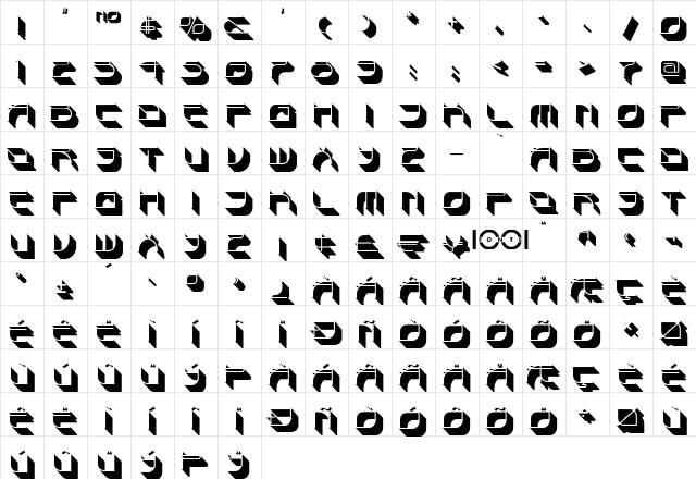 Spondulix NF Regular  glyph index