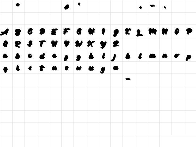 Groyline Personal Use Regular  glyph index