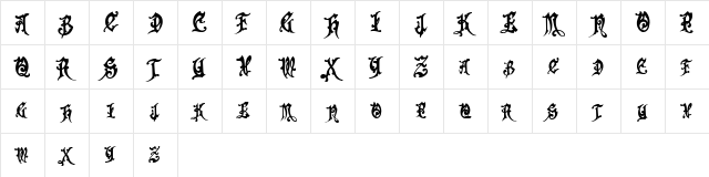 Apollyon!" Regular  glyph index