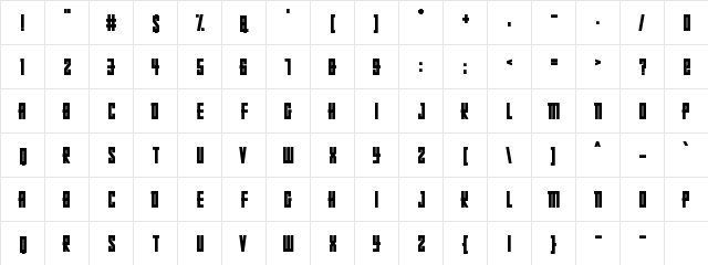 Russian Dollmaker Regular  glyph index
