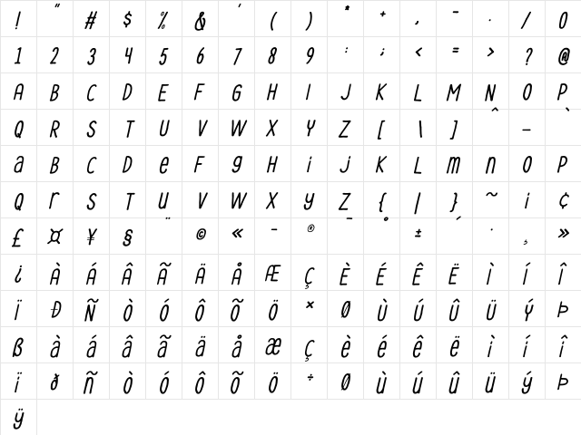 Le-Havre-City-Medium-Oblique Havre-City-Medium-Oblique  glyph index