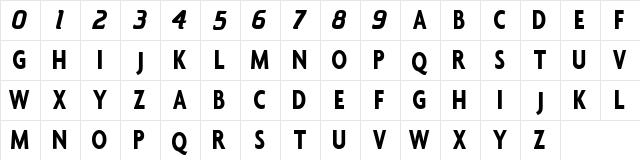 MLB Blue Jays Modern Regular  glyph index