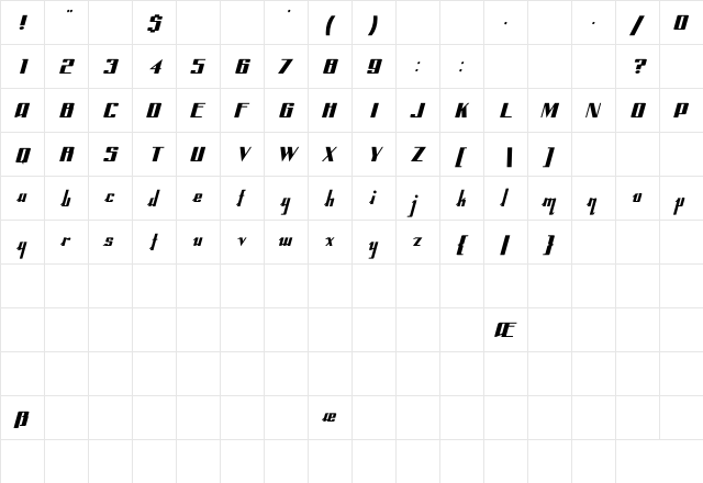 Epiphanatic Old  glyph index