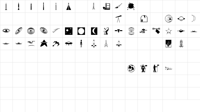 DexisDingbatsEightSSK Regular  glyph index
