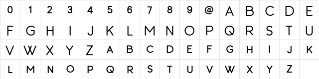 Barton Regular  glyph index