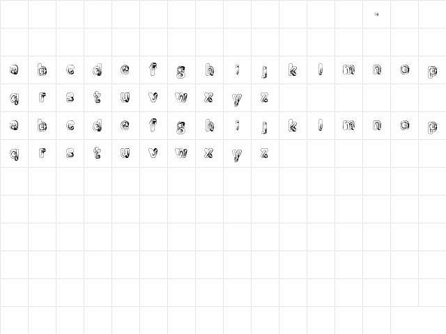 Manenschijn_02 Regular  glyph index